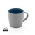 Ceramic mug with coloured inner 300ml. blue, grey