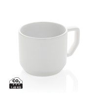 Moderne Keramiktasse. 350ml. weiß, weiß