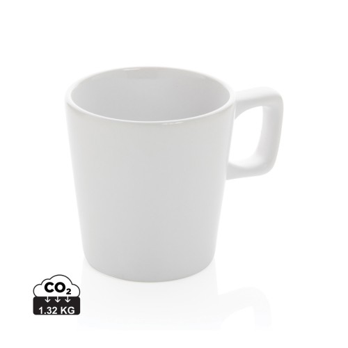 Keramische moderne koffiemok 300 ml. wit, wit Keramische moderne koffiemok 300 ml. wit, wit