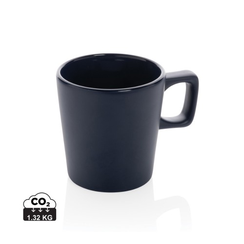 Keramische moderne koffiemok 300 ml, donkerblauw