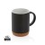 Ceramic mug with cork base 280ml, black