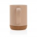 Keramische mok met kurken bodem 280 ml, bruin