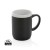 Ceramic mug with white rim 300ml. black, white