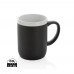 Ceramic mug with white rim 300ml. black, white