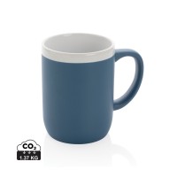 Ceramic mug with white rim 300ml. blue, white