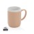 Ceramic mug with white rim 300ml. brown, white