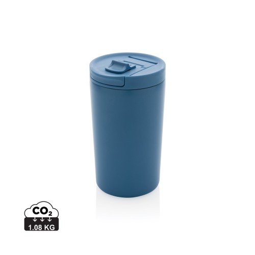 RCS gerecycled roestvrijstalen vacuüm lekvrije mok, blauw