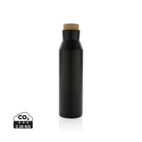 Gaia RCS-gecertificeerde gerecyclede rvs vacuümfles, zwart