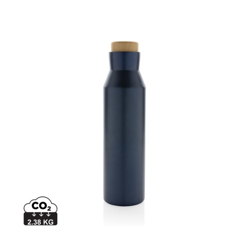 Gaia RCS-gecertificeerde gerecyclede rvs vacuümfles, blauw