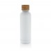 Wood Vakuumflasche aus RCS recyceltem Stainless-Steel, weiß