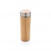 Leak proof bamboo vacuum bottle, brown