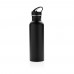 Deluxe Sportflasche aus Edelstahl, schwarz