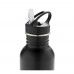 Deluxe Sportflasche aus Edelstahl, schwarz