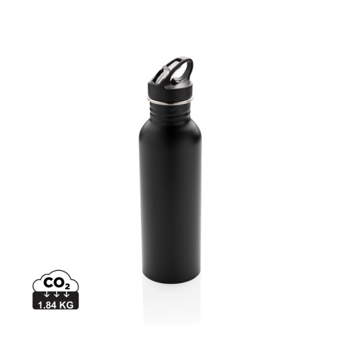 Deluxe Sportflasche aus Edelstahl, schwarz