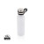 Copper vacuum insulated bottle with carry loop, white