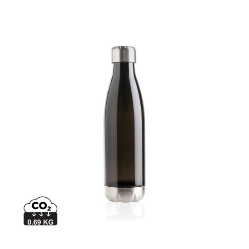 Lekvrije waterfles met rvs dop, zwart