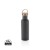 Modern stainless steel bottle with bamboo lid, grey