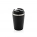 Java 350ml doppelwandiger Becher aus RCS recyceltem PP, schwarz Java 350ml doppelwandiger Becher aus RCS recyceltem PP, schwarz