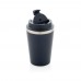 Java 350ml doppelwandiger Becher aus RCS recyceltem PP, navy blau Java 350ml doppelwandiger Becher aus RCS recyceltem PP, navy blau
