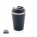 Java 350ml doppelwandiger Becher aus RCS recyceltem PP, navy blau Java 350ml doppelwandiger Becher aus RCS recyceltem PP, navy blau