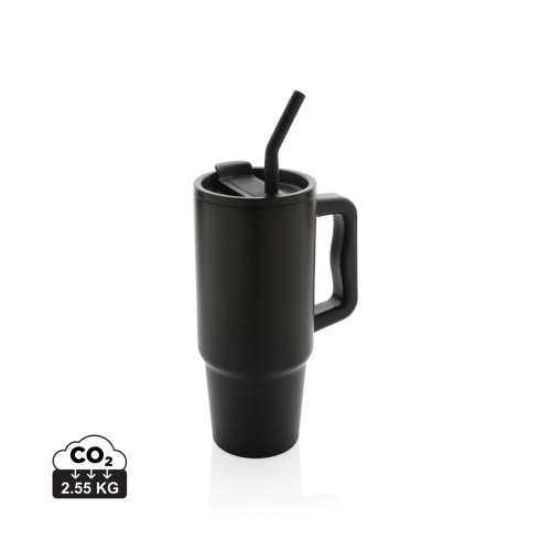 Embrace deluxe RCS recycled RVS drinkbeker 900ml, zwart