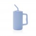 Cube RCS certified recycled steel mug 800ml, light blue