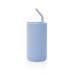 Cube RCS certified recycled steel mug 800ml, light blue