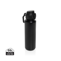 Via RCS Re-steel lockable sport bottle 600ML, zwart