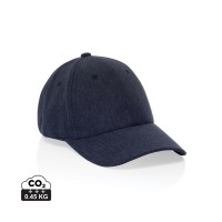 Milo AWARE™ recycled heather 6 panel cap 200gr, navy