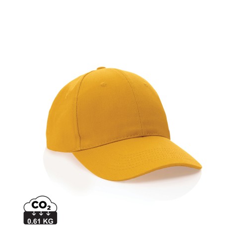 Impact 6 Panel Kappe aus 280gr rCotton mit AWARE™ Tracer, gelb Impact 6 Panel Kappe aus 280gr rCotton mit AWARE™ Tracer, gelb