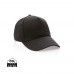Impact AWARE™ 5 panel 280gr recycled katoenen cap, zwart Impact AWARE™ 5 panel 280gr recycled katoenen cap, zwart