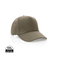 Impact AWARE™ 5 panel 280gr recycled katoenen cap, groen