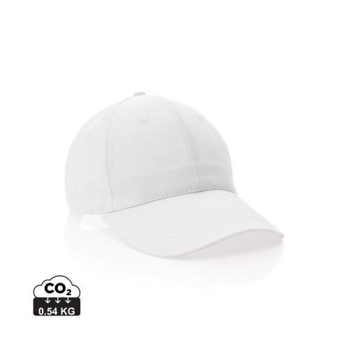 Impact 6 Panel Kappe aus 190gr rCotton mit AWARE™ Tracer, weiß Impact 6 Panel Kappe aus 190gr rCotton mit AWARE™ Tracer, weiß