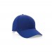 Impact 6 panel 190gr Recycled cotton cap with AWARE™ tracer, blue