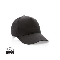Impact 5 Panel Kappe aus 190gr rCotton mit AWARE™ Tracer, schwarz