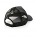 Impact AWARE™ Brushed rcotton 5 panel trucker cap 190gr, black