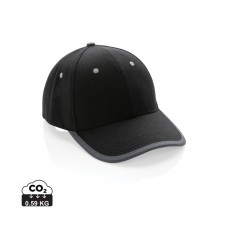 Impact AWARE™ Brushed rcotton 6 panel contrast cap 280gr, black