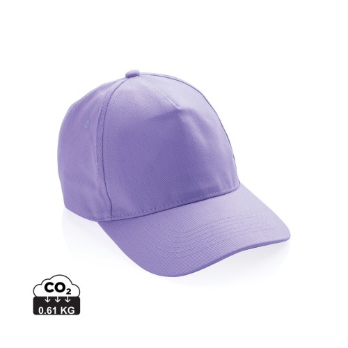 Impact 5panel 280gr Recycled cotton cap with AWARE™ tracer, lavender