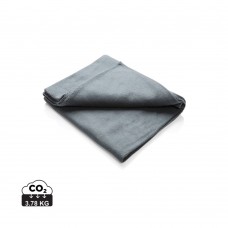 Fleece blanket in pouch, anthracite