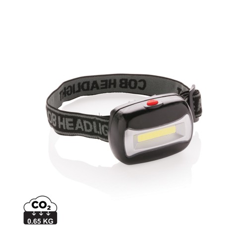 COB hoofdlamp, zwart