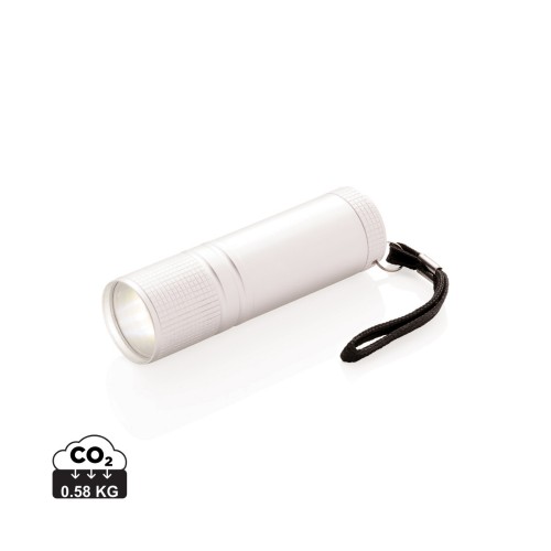 COB Taschenlampe, silber