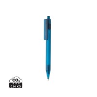 GRS RPET X8 transparante pen, blauw