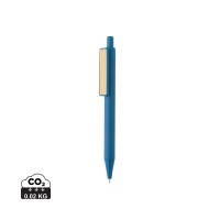GRS RABS pen with bamboo clip, blue