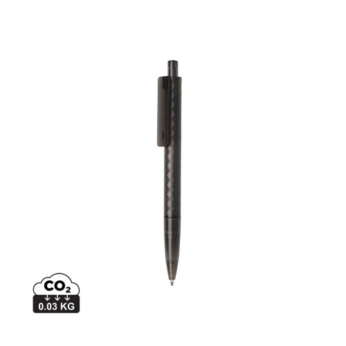 X3 GRS gerecycled PC plastic pen frosted, zwart