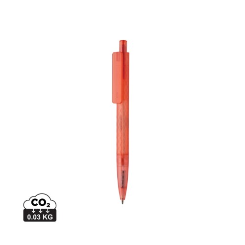 X3 GRS recycled PC plastic pen frosted, red