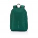 Bobby Soft. anti-theft backpack. forest green, black