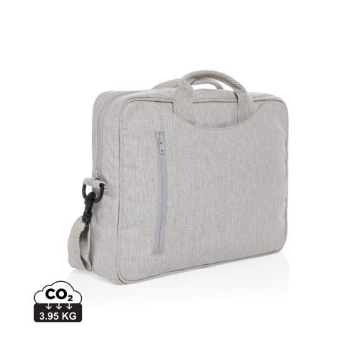 Laluka AWARE™ gerecyclede katoenen 15.4 inch laptoptas, grijs