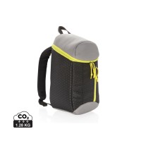 Hiking cooler backpack 10L. black, lime