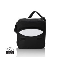 Foldable cooler bag. black, silver