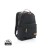 Impact AWARE™ 16 oz. recycled canvas laptop rugzak, zwart